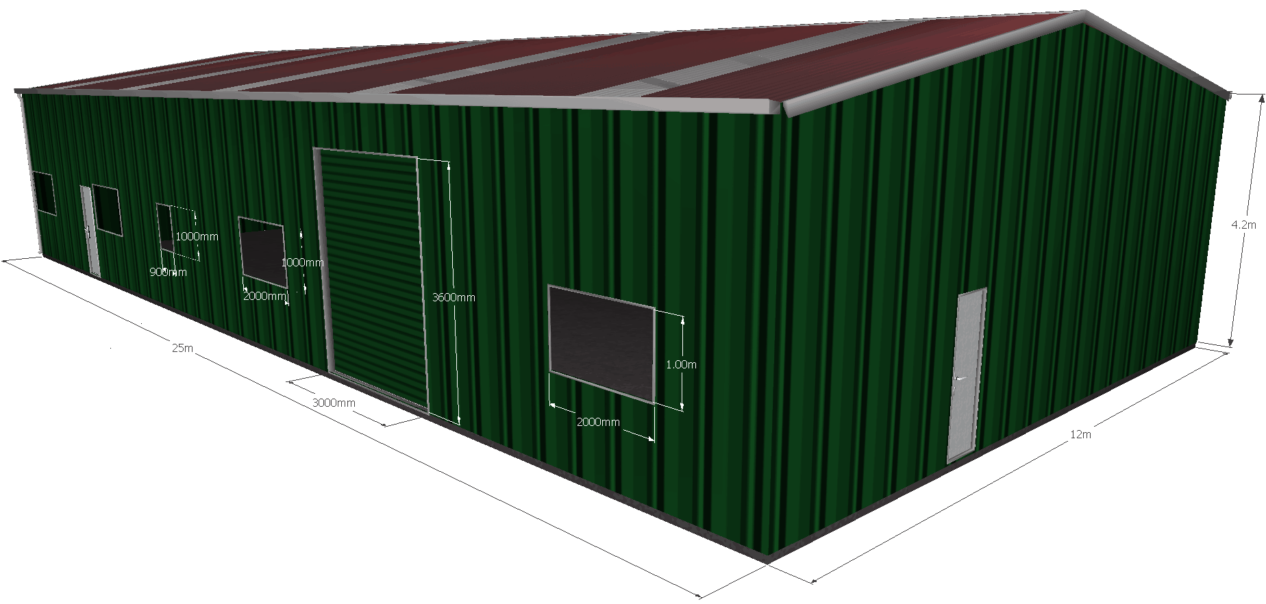 Small Business Unit - 12m x 25m x 4.2m to eaves - Image 2