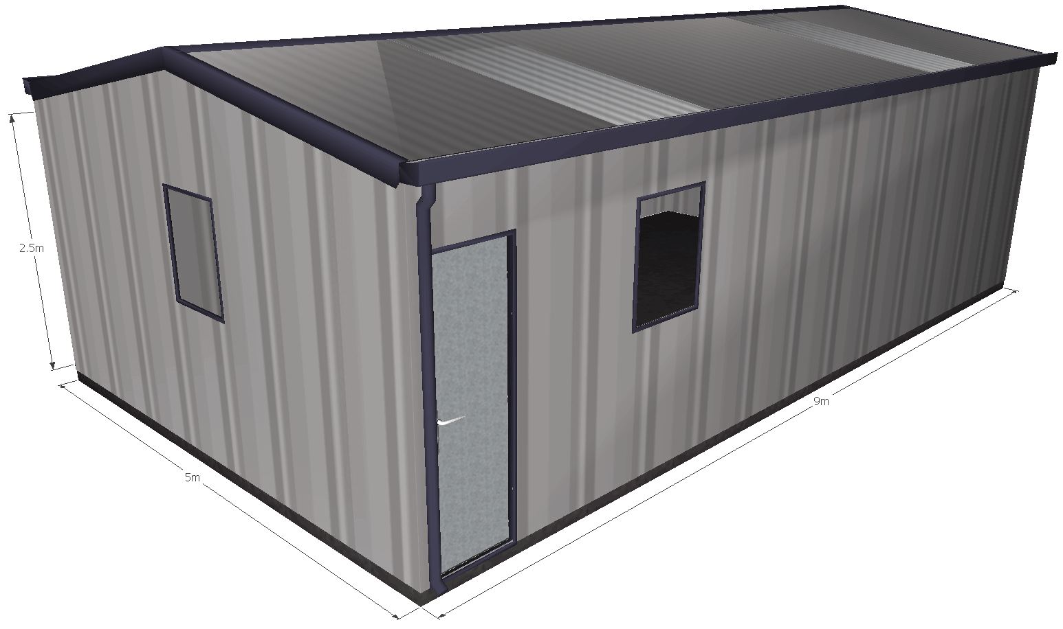 Small Workshop - 5m x 9m x 2.5m to eaves - Image 2