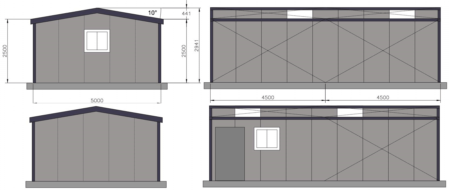Small Workshop - 5m x 9m x 2.5m to eaves - Image 3